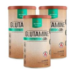 Imagem de 3 Glutamine 500g L-glutamina Pura Isoada Vegana - Nutrify