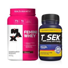Imagem de Suplementos Para Definição Muscular Femini Whey + Termo T Sek - Max Ti
