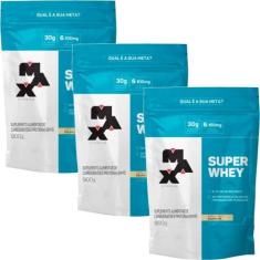 Imagem de Kit 3x Super Whey Protein Baunilha 900g Max Titanium