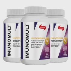 Imagem de Kit 3 Imunomult Multivitamínico Vitafor 120 Cápsulas