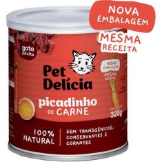 Imagem de Ração Úmida Pet Delícia Natural Picadinho de Carne para Gatos - 320 g