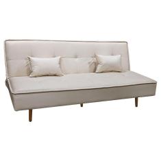 Imagem de Sofá Cama Silver 3 Lugares Reclinável Casal Sintético Bege - Speciale Home