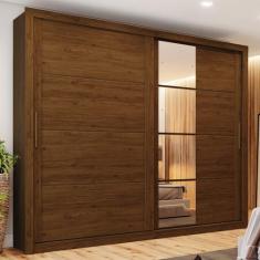 Imagem de Guarda-Roupa Casal Cairo Plus 2 Portas 4 Gavetas Castanho Hp - Bci Móv