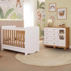 Imagem de Quarto de Bebê Completo com Berço Americano Ben 3 Em 1 Cômoda Uli 4 Ga