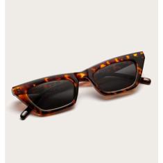 Imagem de Óculos de Sol Cat Eye Leopard Leopardo Onça Gatinho Quadrado Retro Vintage UV400
