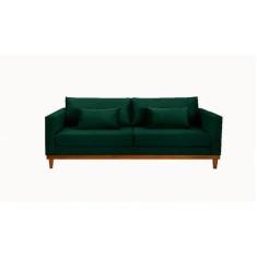 Imagem de Sofá Chesterfield London Suede Verde Musgo - Novo Encanto