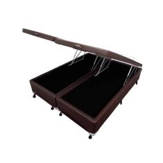Imagem de Cama Box Baú Castor King Corano Marrom 180x200x35cm