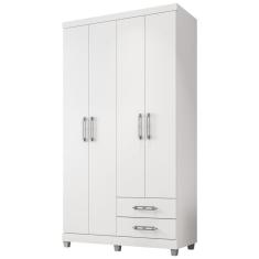Imagem de Guarda Roupa Solteiro 4 Portas Louise Branco 1044 ajl Móveis