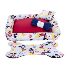 Imagem de Kit Cama Pet Cachorro Ou Gato Mickey Tam: G 04 Pecas