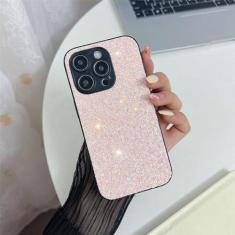 Imagem de Luxo glitter anel duro caso de telefone para iphone 15 14 plus 13 12 mini 11 pro max capa traseira, rosa, para iphone 15 pro