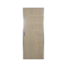 Imagem de Kit Porta de Madeira Decorada 212x95cm com Batente de Aluminio 3,6cm Cantareira MGM Carvalho Alpha