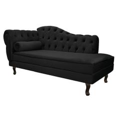 Imagem de Diva Recamier Diana 140cm Lado Direito Suede Preto