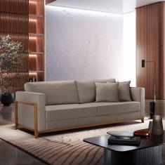 Imagem de Sofá 3 Lugares Paris Linho . Cinza