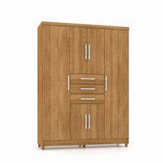 Imagem de Guarda Roupa Quarto Casal 6 Portas 3 Gavetas Nature Vila Rica