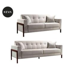 Imagem de Conjunto de Sofá 2 e 3 Lugares Kivik Copenhague Algodão Bege - Keva
