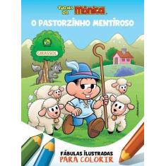 Imagem de Livro - Turma da Mônica - Fábulas Ilustradas para Colorir - O Pastorzi