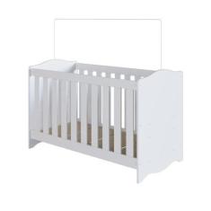 Imagem de Berço Infantil Cama 3 em 1 Multifuncional com Colchão, Regulagem de Altura e Grade em Mdf Quarto de Bebê