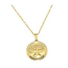 Imagem de Colar Cordão Medalha Enfermagem Enfermeira Folheado 18k
