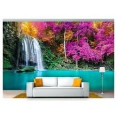Imagem de Papel De Parede Cachoeira Natureza Mata 3D 6M² Nch166