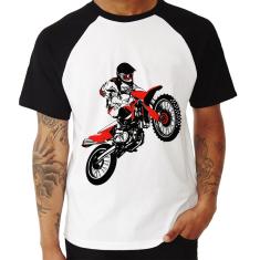 Imagem de Camiseta Raglan Motocross Jump - Foca Na Moda