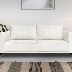 Imagem de Sofá Eliot 2 Lugares 180 Cm Linho Boucle Off White