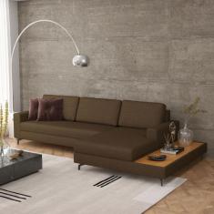 Imagem de Sofá Em Linho 322cm Chaise Direito E Deck Loft - Alves Pereira