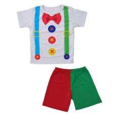 Imagem de Conjunto Infantil Fantasia Carnaval Aniversário Temático Palhacinho