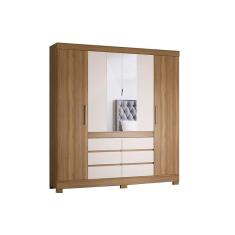 Imagem de Guarda Roupa 4 Portas E 6 Gavetas C Espelho Cadis Amendola Off White Demobile