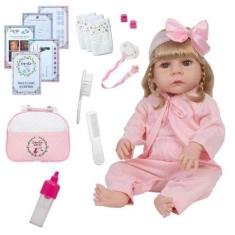 Imagem de Boneca Reborn Abigail Pagão Bolsa Acessórios Envio 24Hrs - Cegonha Reb