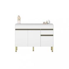 Imagem de Balcão 3 Portas 1 Gavetas com Tampo 120cm Line Kits Paraná