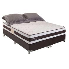 Imagem de Cama Box King: Colchão Molas Ensacadas Herval MasterPocket Ness + Base CRC Courano Brown(193x203)