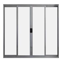 Imagem de Janela De Alum nio Brilhante Vitro De Correr 4 Folhas Sem Gra