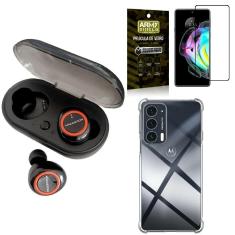 Imagem de Capa Moto Edge 20 + Fone Bluetooth LY-101 + Película 3D