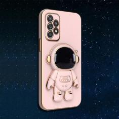 Imagem de Capa de revestimento de suporte dobrável de astronauta para Samsung Galaxy S23 S22 Ultra S20 S21 FE Note 20 10 Plus A12 A13 A33 A52 A54 A53 5G Case, rosa, para S21 Ultra
