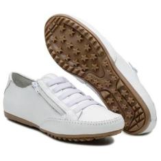 Imagem de Tênis feminino Mocatênis Elástico Bella Dama em Couro Legítimo Ziper-Feminino