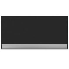 Imagem de Armário Aéreo Cozinha Geladeira Andréia 1 Porta 60 cm Preto Fosco 1837