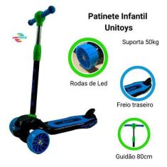 Imagem de Patinete Infantil 3 Rodas Menino Menina Luz De Led-Superleds - Unitoys