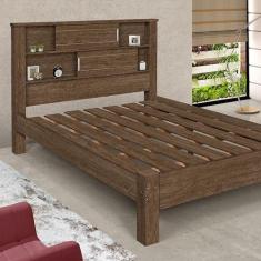 Imagem de Cama Quarto Casal Veneza 2 Prateleira C/ Portas Deslizantes - Carmolar