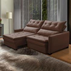 Imagem de Sofá Retrátil 4 Lugares 200 Cm Legacy Reclinável Mola Bonnel Braço Fin