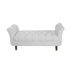 Imagem de Recamier Estofado Para Quarto Closet 160 cm Grécia Suede Branco - DL D