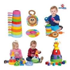 Imagem de Kit De Brinquedos Educativos Empilha Baby E Girafa Didática - Mercotoy
