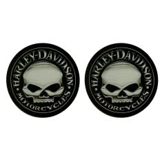Imagem de Par de Porta Copos MDF Harley Davidson Skull