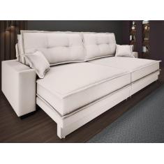 Imagem de Sofá Palermo 2,20M Retrátil E Reclinável Velosuede Areia - Netsofas