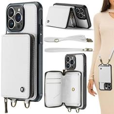 Imagem de Capa de suporte flip de couro para iPhone 14 Plus 13 12 11 Pro Max Zipper Carteira Card Phone Case para Samsung Galaxy S23 S22 S21 Ultra, branco, para Samsung S21 Plus