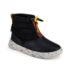 Imagem de Tênis Abotinado Infantil Bibi de Couro Preto New Way 1192059-Masculino