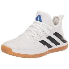 Imagem de adidas Tênis masculino Stabil Next Gen de handebol, Branco/preto/azul royal, 37