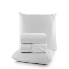 Imagem de Jogo De Lençol Queen 03 Peças Micro Percal 400 Fios Macio - Cecília Ca