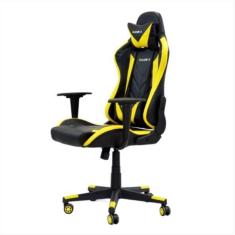 Imagem de Cadeira Gamer Racer X Rush De Escritório Reclinável Ergonômica Amarela