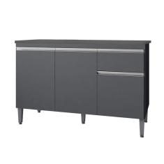 Imagem de Balcão Gabinete Para Pia Com Tampo 120cm 3 Portas E 1 Gaveta Tatiane Cinza - Ajl Móveis