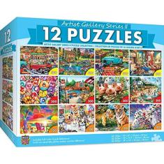 Imagem de Pacote com 12 quebra-cabeças, galeria de artistas — adultos, família e crianças